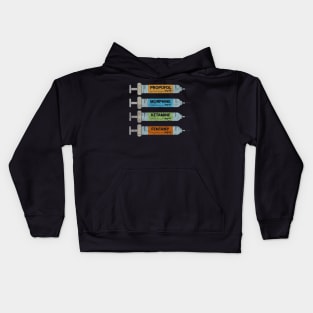 CRNA- anesthesia drugs syringe labels Design Kids Hoodie